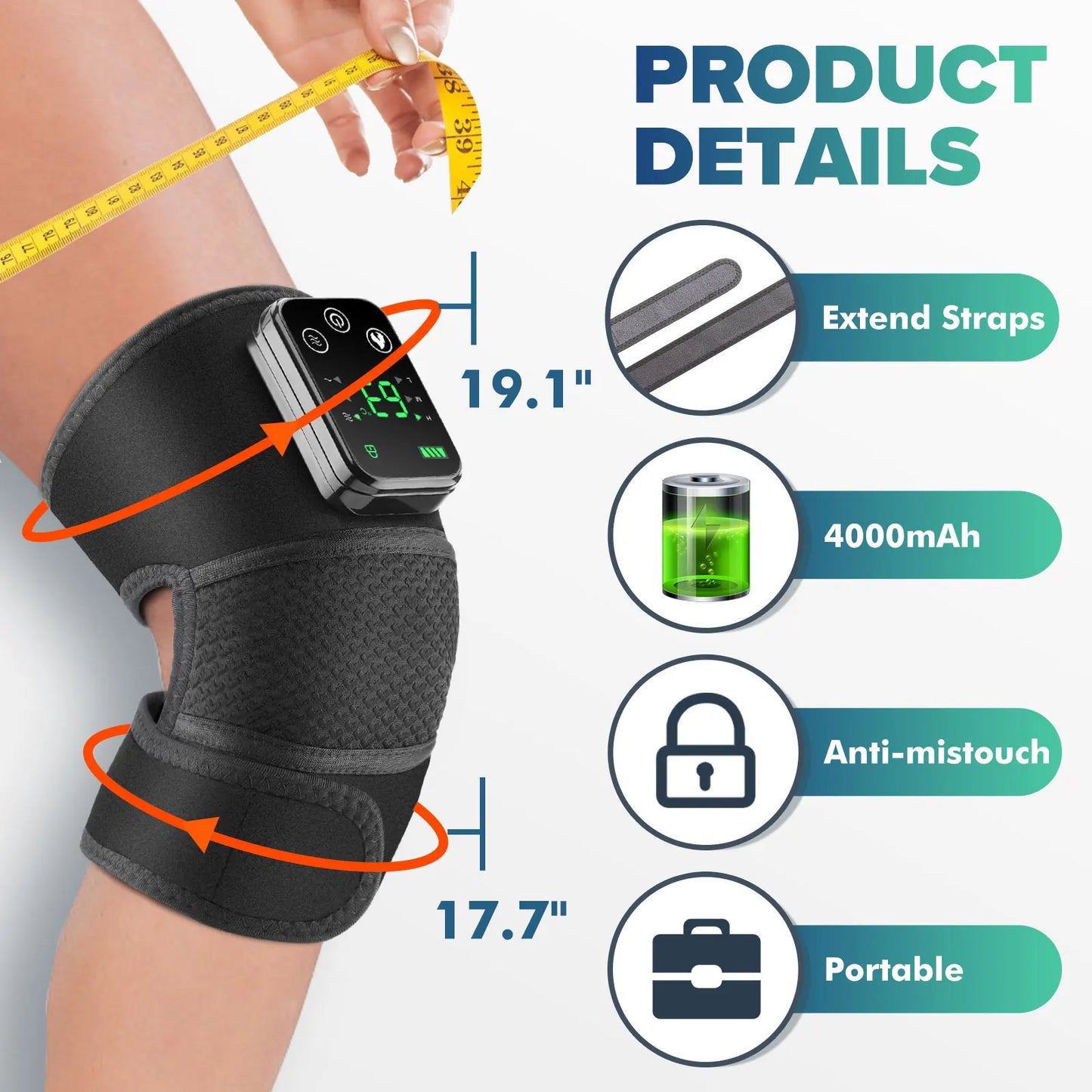 KneeProo Premuim Knee Massager 3 in 1 Shoulder Knee Elbow Heating Massage